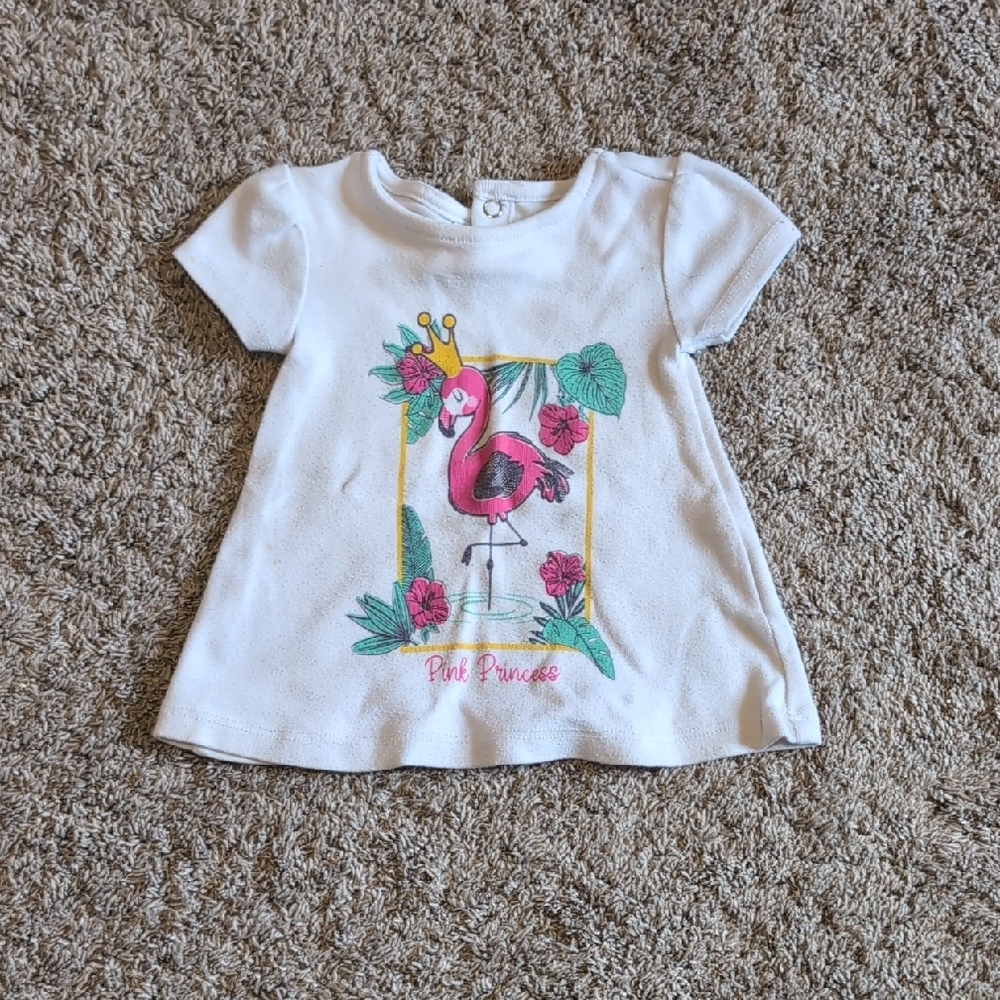 Pink Princess Flamingo Kids Shirt
